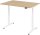 HAMMERBACHER VXDLR12 elektrisch höhenverstellbarer Schreibtisch eiche rechteckig, T-Fuß-Gestell weiß 120,0 x 80,0 cm