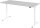 HAMMERBACHER VXDLR19 elektrisch höhenverstellbarer Schreibtisch lichtgrau rechteckig, T-Fuß-Gestell weiß 180,0 x 80,0 cm