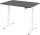 HAMMERBACHER VXDLR12 elektrisch höhenverstellbarer Schreibtisch grafit rechteckig, T-Fuß-Gestell weiß 120,0 x 80,0 cm