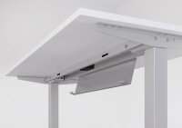HAMMERBACHER VXDLR12 elektrisch höhenverstellbarer Schreibtisch grafit rechteckig, T-Fuß-Gestell silber 120,0 x 80,0 cm