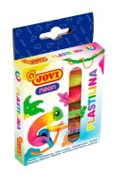 JOVI Knete PLASTILINA farbsortiert, 6 Farben je 15,0 g