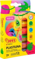 JOVI Knete PLASTILINA farbsortiert, 6 Farben je 15,0 g