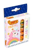 JOVI Knete PLASTILINA farbsortiert, 6 Farben je 15,0 g