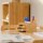 relaxdays Schreibtisch-Organizer braun Bambus 2 Stifteboxen, 2 Schubfächer, 1 flaches Fach Fächer 12,5 x 15,0 x 9,5 cm