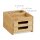 relaxdays Schreibtisch-Organizer braun Bambus 2 Stifteboxen, 2 Schubfächer, 1 flaches Fach Fächer 12,5 x 15,0 x 9,5 cm