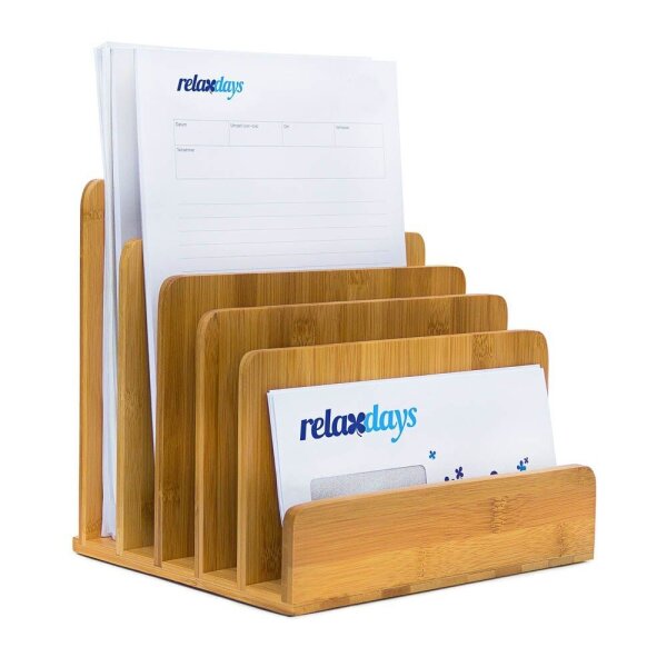 relaxdays Briefständer braun