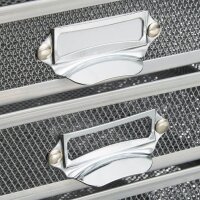 relaxdays Schubladenbox  silber 10024816_55, DIN A4 mit 5 Schubladen, 1 St.