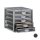 relaxdays Schubladenbox  silber 10024816_55, DIN A4 mit 5 Schubladen, 1 St.