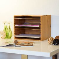 relaxdays Briefständer braun