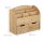 relaxdays Schreibtisch-Organizer braun Bambus 6 Fächer 33,0 x 13,5 x 28,0 cm