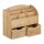 relaxdays Schreibtisch-Organizer braun Bambus 6 Fächer 33,0 x 13,5 x 28,0 cm