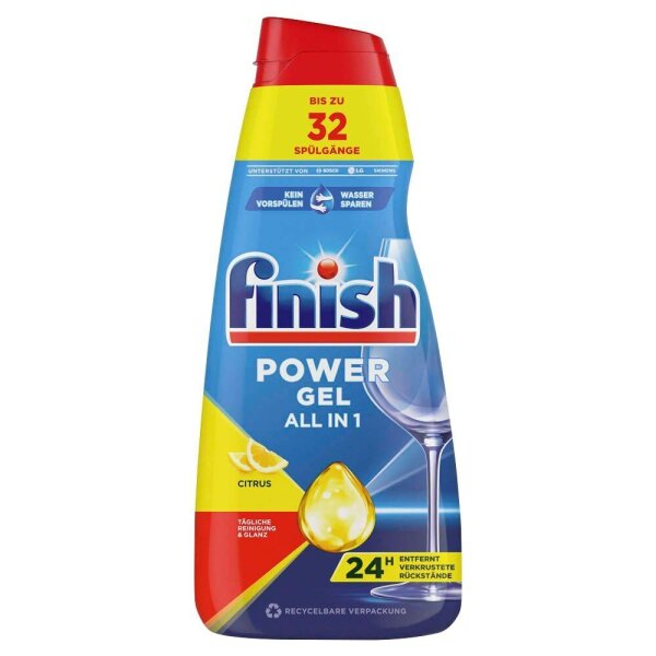 finish POWER All in 1 CITRUS Spülmaschinen-Gel, 650 ml, 1 St.