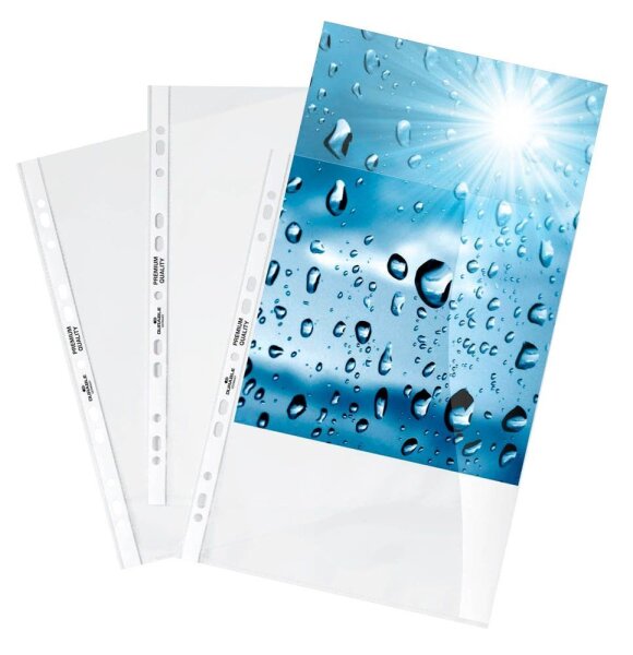 DURABLE Prospekthüllen Premium DIN A4 überbreit glasklar glatt 0,08 mm, 50 St.