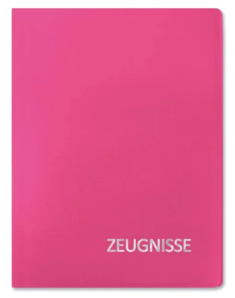 ROTH Zeugnismappe DIN A4, 20 Hüllen magenta, 1 St.