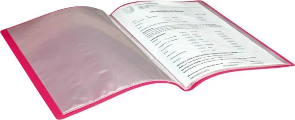 ROTH Zeugnismappe DIN A4, 20 Hüllen magenta, 1 St.
