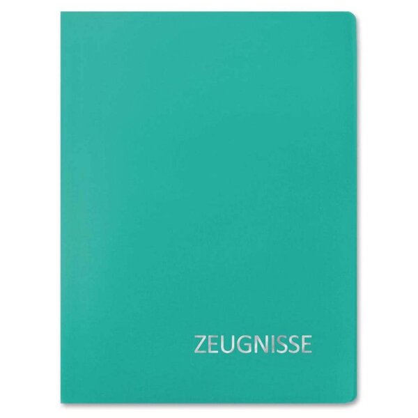 ROTH Zeugnismappe DIN A4, 20 Hüllen türkis, 1 St.