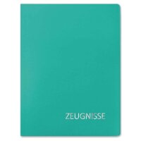 ROTH Zeugnismappe DIN A4, 20 Hüllen türkis, 1 St.