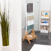 relaxdays Handtuchständer braun/weiß, 1 St.