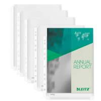 LEITZ Prospekthüllen DIN A4 transparent genarbt 0,17...
