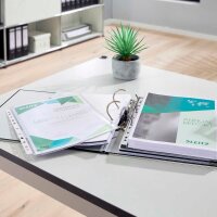 LEITZ Prospekthüllen DIN A4 transparent genarbt 0,17 mm, 5 St.