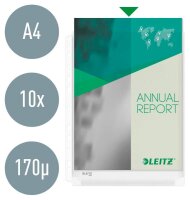 LEITZ Prospekthüllen DIN A4 transparent genarbt 0,17 mm, 5 St.