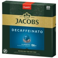 JACOBS DECAFFEINATO Kaffeekapseln, Arabica- und Robustabohnen mild, 20 St.