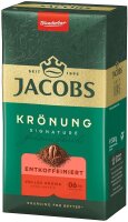 JACOBS KRÖNUNG SIGNATURE ENTKOFFEINIERT Kaffee, gemahlen, Arabica- und Robustabohnen 500 g