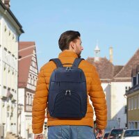 hama Laptop-Rucksack Premium Lightweight Kunstfaser blau bis 41,0 cm (16,2 Zoll)