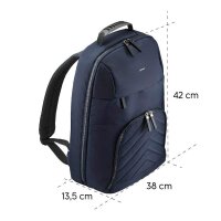 hama Laptop-Rucksack Premium Lightweight Kunstfaser blau bis 41,0 cm (16,2 Zoll)