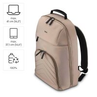 hama Laptop-Rucksack Premium Lightweight Kunstfaser beige bis 41,0 cm (16,2 Zoll)