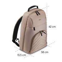 hama Laptop-Rucksack Premium Lightweight Kunstfaser beige bis 41,0 cm (16,2 Zoll)