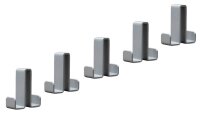 Kerkmann Garderobenhaken mit 5x 2 Haken silber, 5 St.