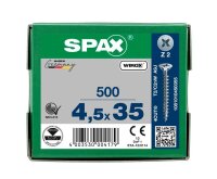 SPAX® Universalschrauben Z2 Senkkopf WIROX 1081010450355 4,5 mm x 35 mm, 500 St.