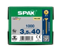 SPAX® Universalschrauben Z2 Senkkopf YELLOX 1081020350405 3,5 mm x 40 mm, 1.000 St.