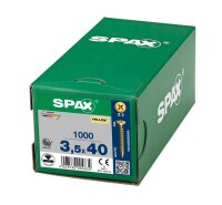 SPAX® Universalschrauben Z2 Senkkopf YELLOX 1081020350405 3,5 mm x 40 mm, 1.000 St.