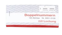 WOLF & APPENZELLER Doppelnummernblöcke 01-100,...