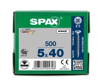 SPAX® Universalschrauben Z2 Senkkopf WIROX 1081010500405 5 mm x 40 mm, 500 St.