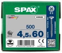 SPAX® Universalschrauben Z2 Senkkopf WIROX 0291010450605 4,5 mm x 60 mm, 500 St.