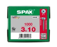 SPAX® Universalschrauben Z1 Halbrundkopf WIROX 0231010300105 3 mm x 10 mm, 1.000 St.