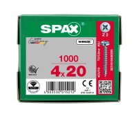 SPAX® Universalschrauben Z2 Halbrundkopf WIROX 0231010400205 4 mm x 20 mm, 1.000 St.