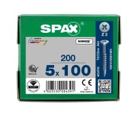 SPAX® Universalschrauben Z2 Senkkopf WIROX 1081010501005 5 mm x 100 mm, 200 St.