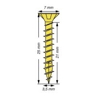 SPAX® Universalschrauben Z2 Senkkopf YELLOX 1081020350255 3,5 mm x 25 mm, 1.000 St.