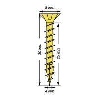 SPAX® Universalschrauben Z2 Senkkopf YELLOX 1081020400305 4 mm x 30 mm, 1.000 St.