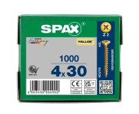 SPAX® Universalschrauben Z2 Senkkopf YELLOX 1081020400305 4 mm x 30 mm, 1.000 St.