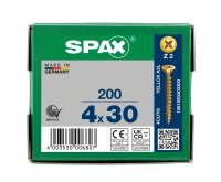 SPAX® Universalschrauben Z2 Senkkopf YELLOX 1081020400303 4 mm x 30 mm, 200 St.
