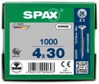 SPAX® Universalschrauben Z2 Senkkopf WIROX 0291010400305 4 mm x 30 mm, 1.000 St.