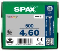 SPAX® Universalschrauben Z2 Senkkopf WIROX 0291010400605 4 mm x 60 mm, 500 St.