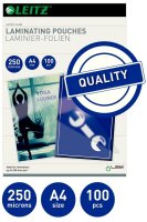 LEITZ Laminierfolien glänzend für A4 250 micron, 100 St.