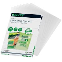LEITZ Laminierfolien 33817 glänzend für A5 80...