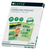LEITZ Laminierfolien 33817 glänzend für A5 80...